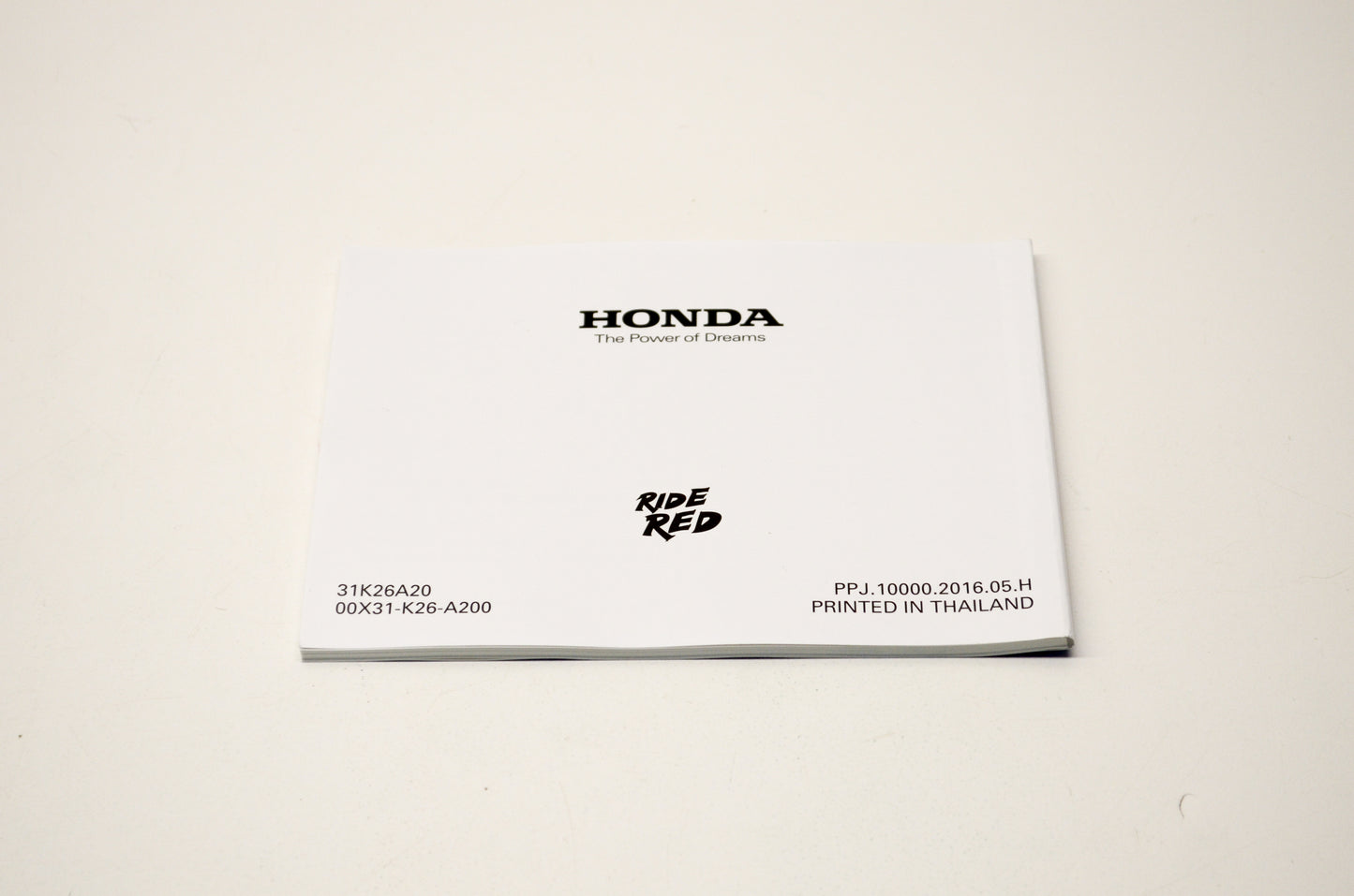New OEM Honda 31K26A20 2017 GROM125 Owner's Manual NOS