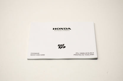 New OEM Honda 31K26A20 2017 GROM125 Owner's Manual NOS