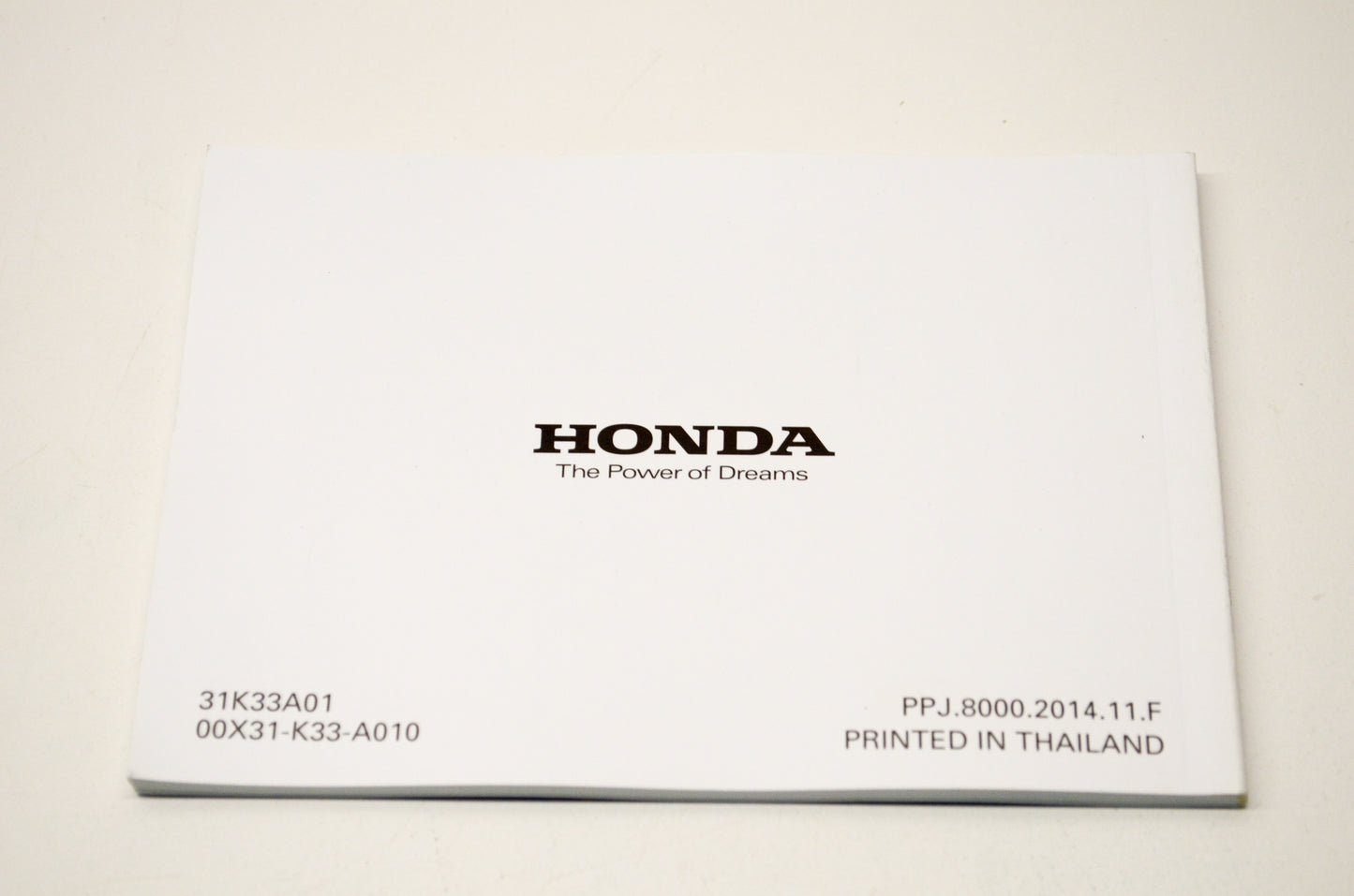 New OEM Honda 31K33A01, 00X31-K33-A010 2015 CBR300R/RA Owner's Manual NOS