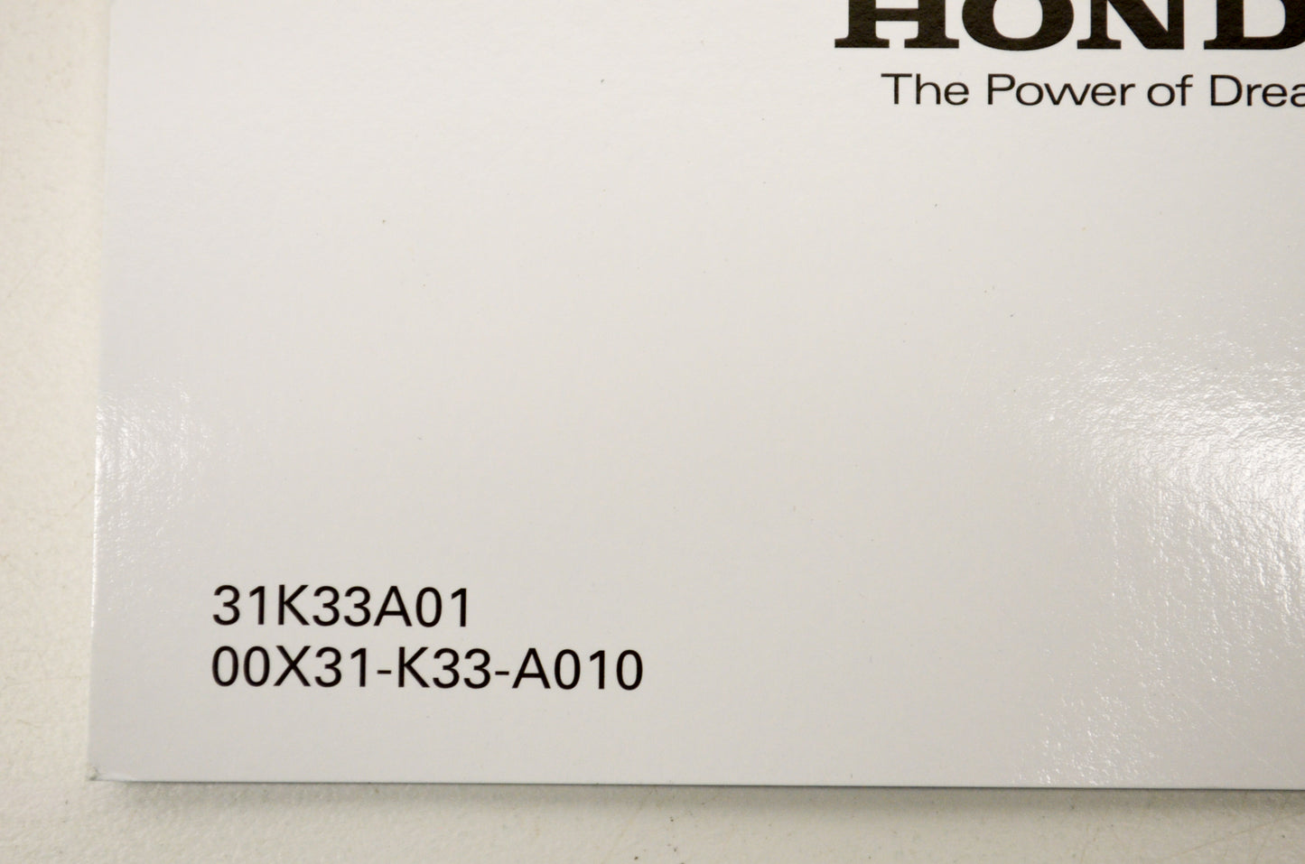 New OEM Honda 31K33A01, 00X31-K33-A010 2015 CBR300R/RA Owner's Manual NOS