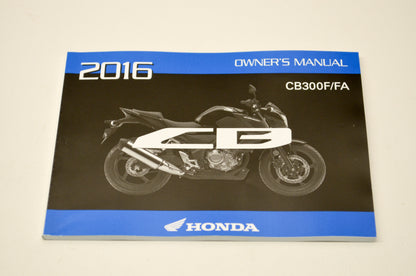 New OEM Honda 31K75B00, 00X31-K75-B000 2016 CB300F/FA Owner's Manual NOS