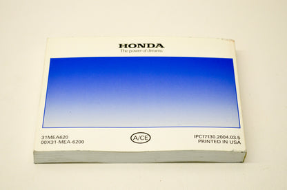 New OEM Honda 31MEA620 2005 VTX1300S/R VTX Owner's Manual NOS