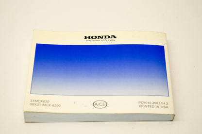 OEM Honda 31MCK620 2002 VT1100C2 Shadow Sabre Owner's Manual