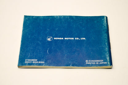 OEM Honda 31MG8600, 00X31-MG8-6000 195 VT1100CC Shadow Owner's Manual