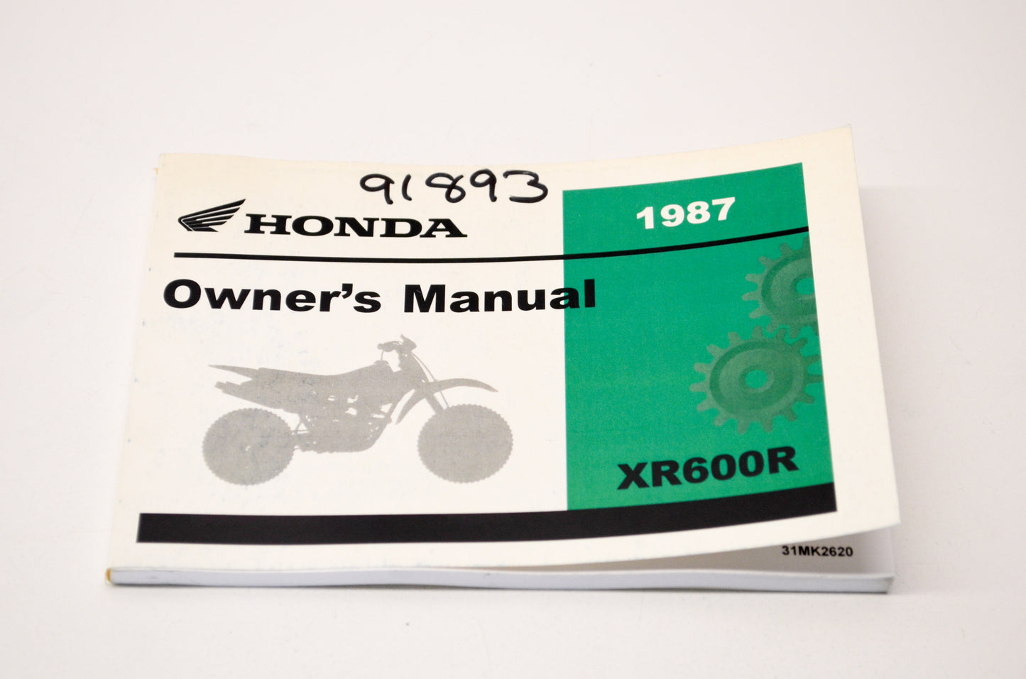 OEM Honda 31MK2620 1987 XR600R Owner's Manual