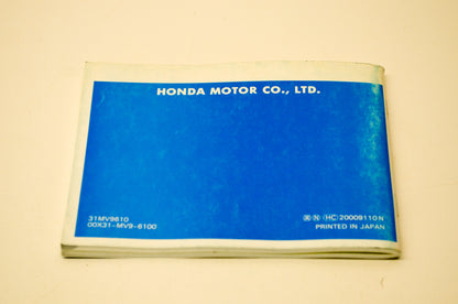 New OEM Honda 31MV9610 1992 CBR600F2 Owner's Manual NOS