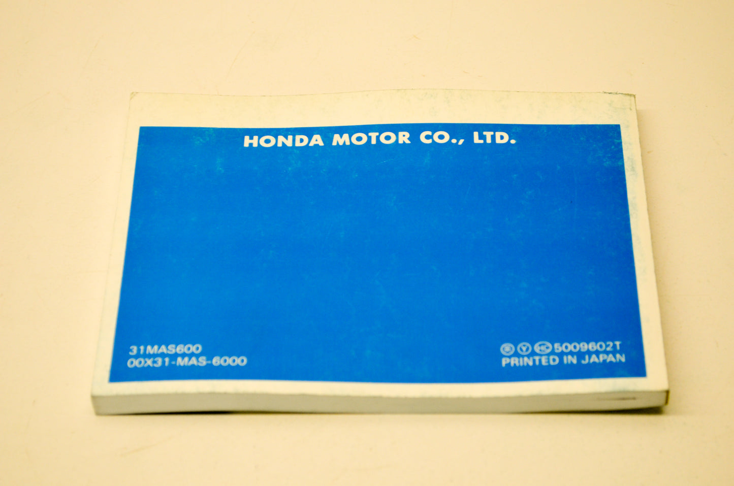 New OEM Honda 31MAS600 1996 CBR900RR Owner's Manual NOS