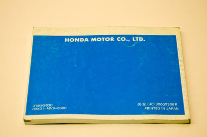 New OEM Honda 31MV9630 1994 CBR600F2 Owner's Manual NOS