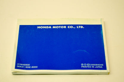 OEM Honda 31MAE600 1995 CBR900RR Owner's Manual