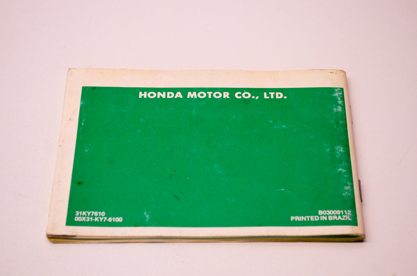 OEM Honda 31KY7610 1989 NX125 Owner's Manual