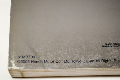 New OEM Honda 61MBZ00 04 CB600F Service Shop Manual NOS