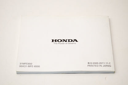 New OEM Honda 2012 VT750C2B Shadow Phatnom Owner's Manual NOS