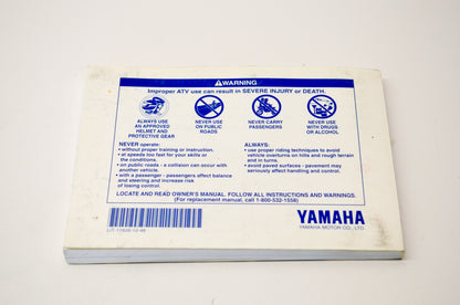 New OEM Yamaha LIT-11626-12-48 4x4 Bigbear YFM350FWBL(C) Owner's Manual NOS