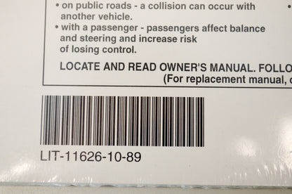 New OEM Yamaha LIT-11626-10-89 YFM350XK(C) Owner's Manual NOS