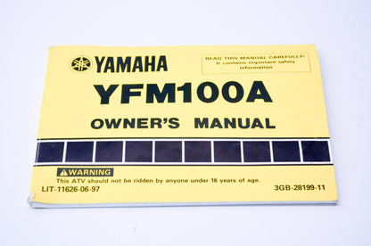New OEM Yamaha LIT-11626-06-97 YFM100A Owner's Manual NOS