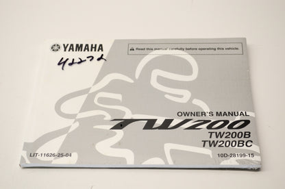 New OEM Yamaha LIT-11626-25-04 TW200, TW200B, Tw200BC Owner's Manual NOS