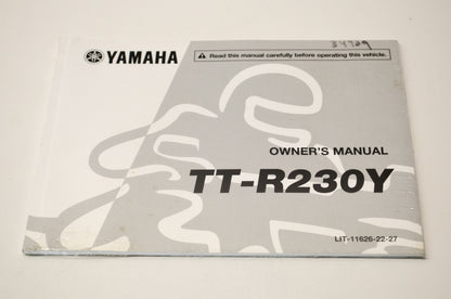 New OEM Yamaha LIT-11626-22-27 TT-R230Y Owner's Manual NOS