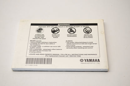 New OEM Yamaha LIT-11626-13-09 Banshee YFZ350M Owner's Manual NOS