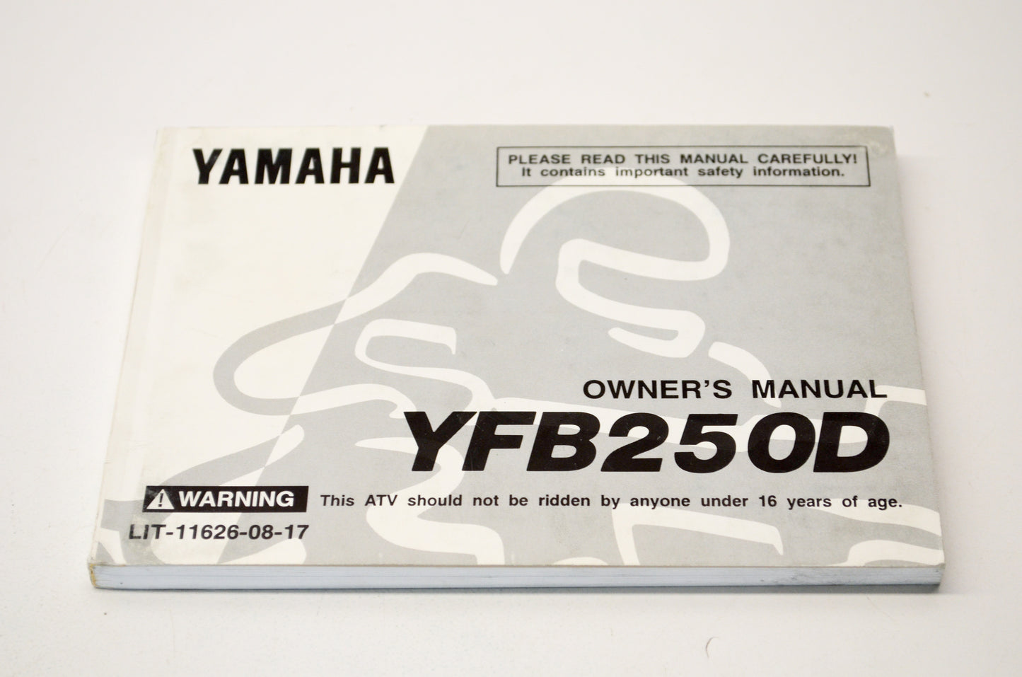 OEM Yamaha LIT-11626-08-17 YFB250D Owner's Manual