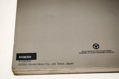 New OEM Honda 61GEZ02 03-05 NPS50 Ruckus Service Shop Manual NOS