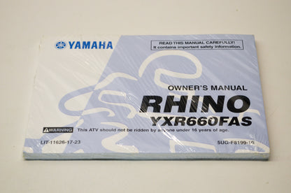 New OEM Yamaha LIT-11626-17-23 Rhino YXR660FAS Owner's Manual NOS