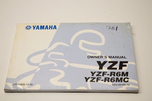 New OEM Yamaha LIT-11626-13-43 YZF, YZF-R6M, YZF-R6MC Owner's Manual NOS