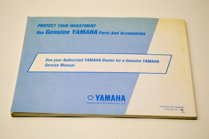 New OEM Yamaha LIT-11626-18-39 Kind125 YF125T Owner's Manual NOS
