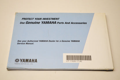 New OEM Yamaha LIT-11626-17-40 FZ1, FZS1000S, FZS1000SC Owner's Manual NOS
