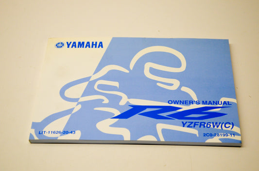 New OEM Yamaha LIT-11626-20-43 R6 YZFR6W(C) Owner's Manual NOS