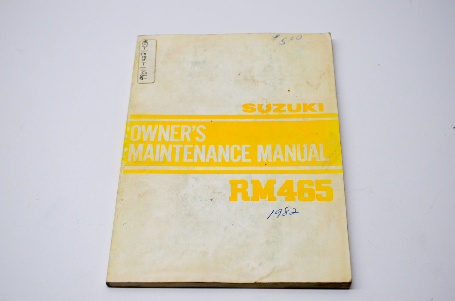 OEM Suzuki 99011-14221-03A RM465 Owner's Maintenance Manual