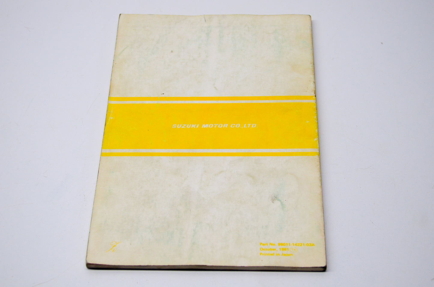 OEM Suzuki 99011-14221-03A RM465 Owner's Maintenance Manual
