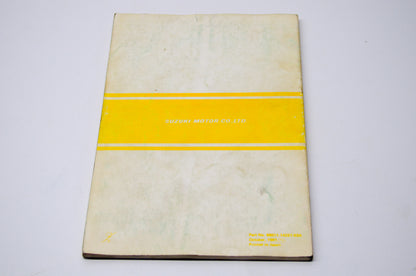 OEM Suzuki 99011-14221-03A RM465 Owner's Maintenance Manual