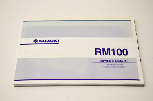 OEM Suzuki 99011-11A60-03A RM100 Owner's Manual