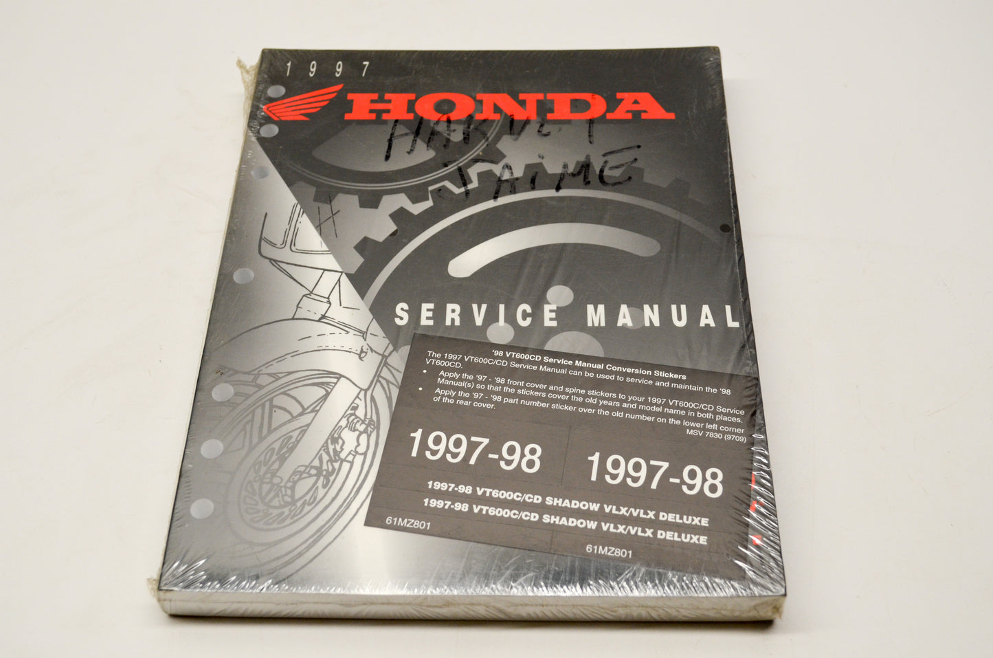 New OEM Honda 61MZ800 97-98 VT600C/CD Service Shop Manual NOS
