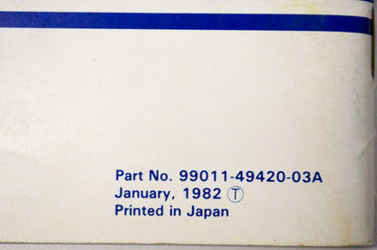 OEM Suzuki 99011-49420-03A GS1100G Owner's Manual