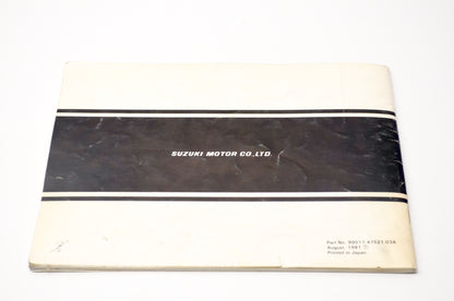 OEM Suzuki 99011-47521-03A GS550L Owner's Manual