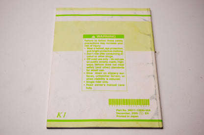 OEM Suzuki 99011-13E60-03A DR-Z250 Owner's Manual