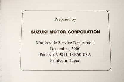 OEM Suzuki 99011-13E60-03A DR-Z250 Owner's Manual