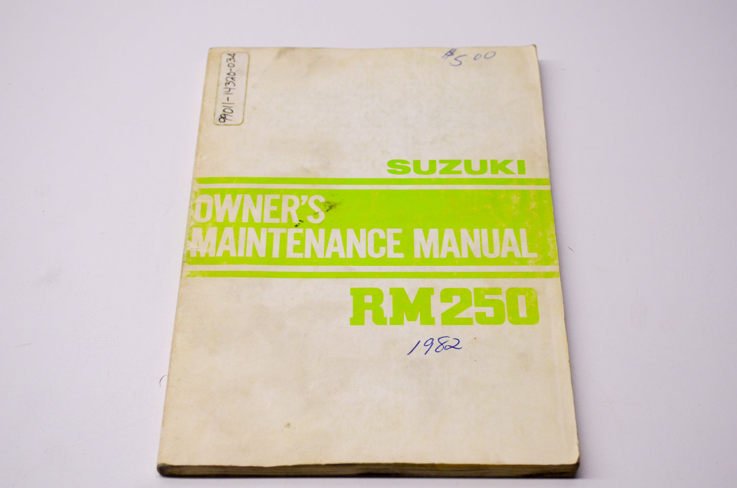 OEM Suzuki 99011-14320-03A 1982 RM250 Owner's Maintenance Manual