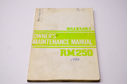 OEM Suzuki 99011-14320-03A 1982 RM250 Owner's Maintenance Manual