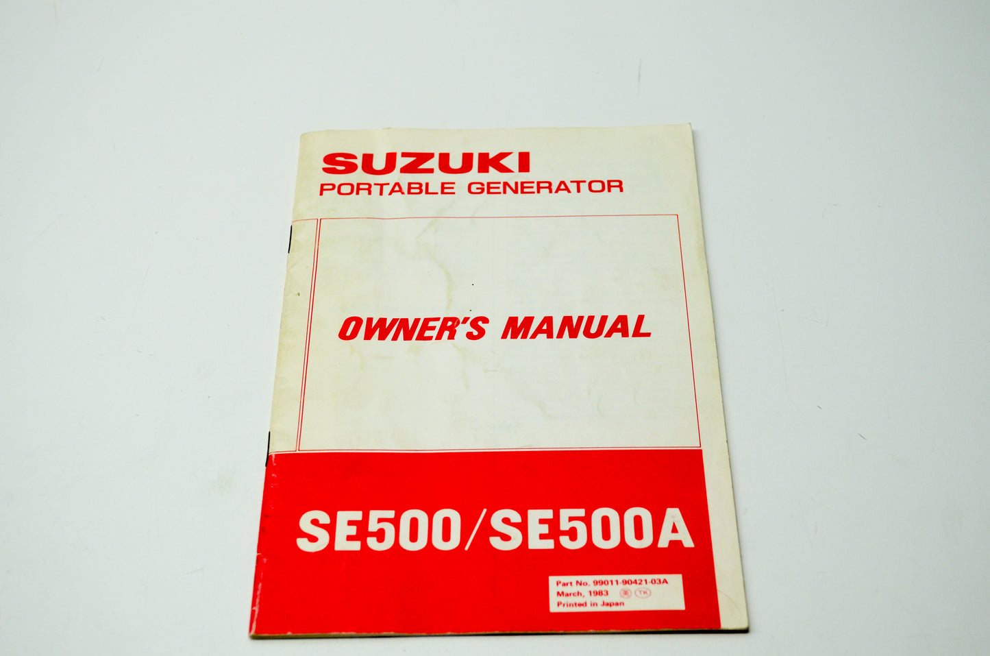 OEM Suzuki 99011-90421-03A SE500/SE500A Owner's Manual