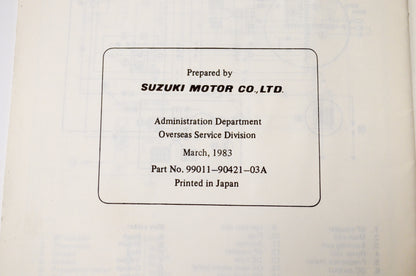 OEM Suzuki 99011-90421-03A SE500/SE500A Owner's Manual