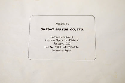 OEM Suzuki 99011-49050-03A GS1000G Owner's Manual
