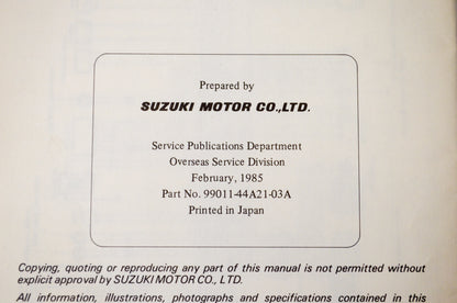 OEM Suzuki 99011-44A21-03A SP125 Owner's Manual