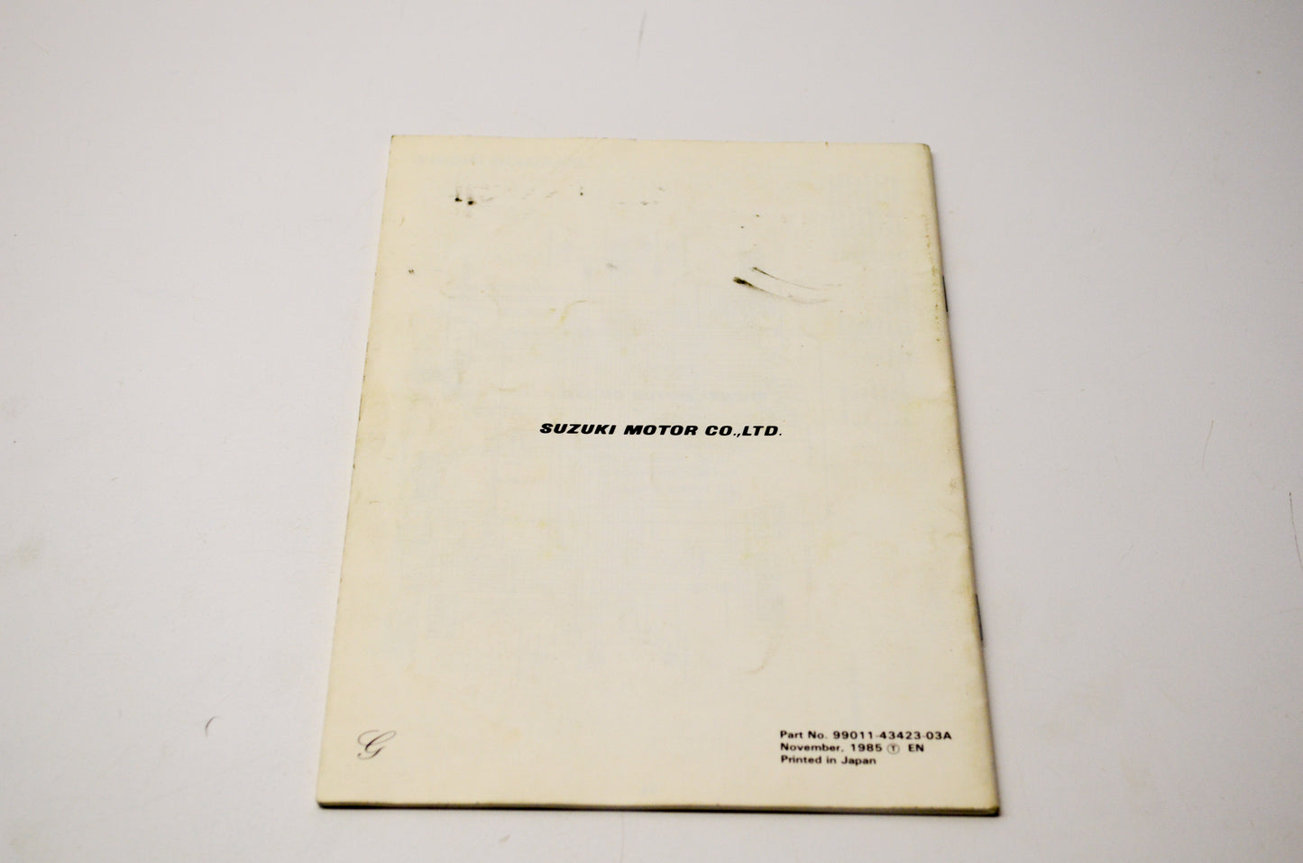 OEM Suzuki 99011-43423-03A GS550E/ES Owner's Manual