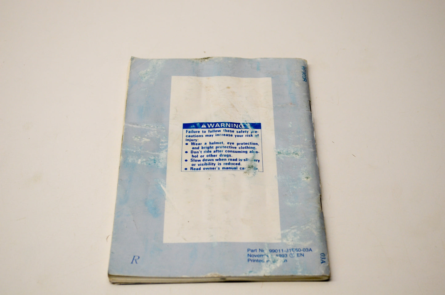 OEM Suzuki 99011-31E50-03A RF900R Owner's Manual