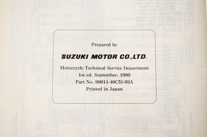 OEM Suzuki 99011-40C51-03A GSX-R1100 Owner's Manual