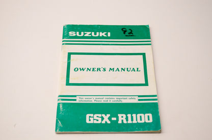 OEM Suzuki 99011-40C53-03A GSX-R1100 Owner's Manual