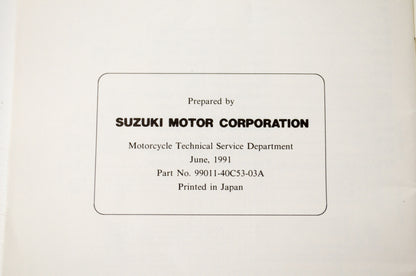OEM Suzuki 99011-40C53-03A GSX-R1100 Owner's Manual
