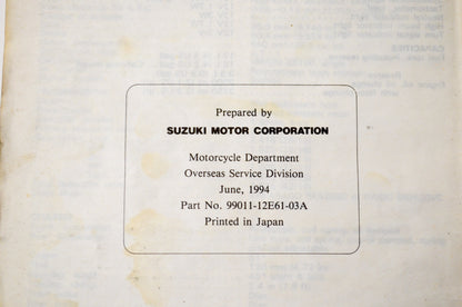 OEM Suzuki 99011-12E61-03A DR650SE Owner's Manual
